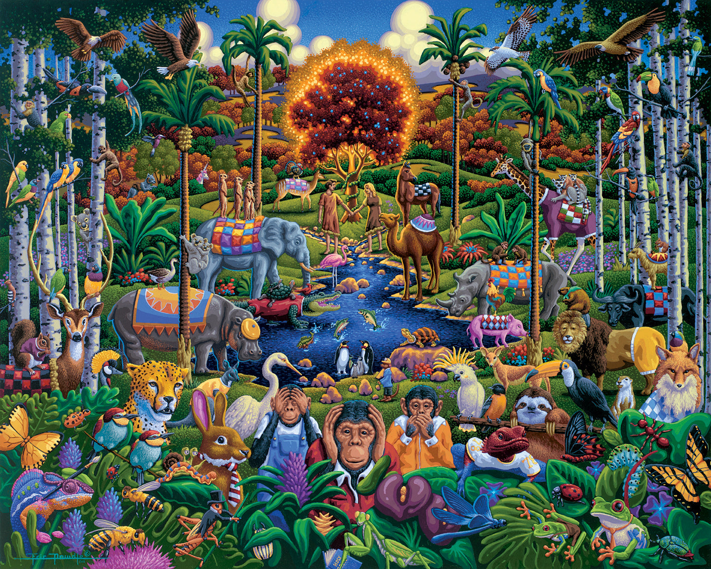 Animals of Eden - Fine Art | Dowdle Folk Art