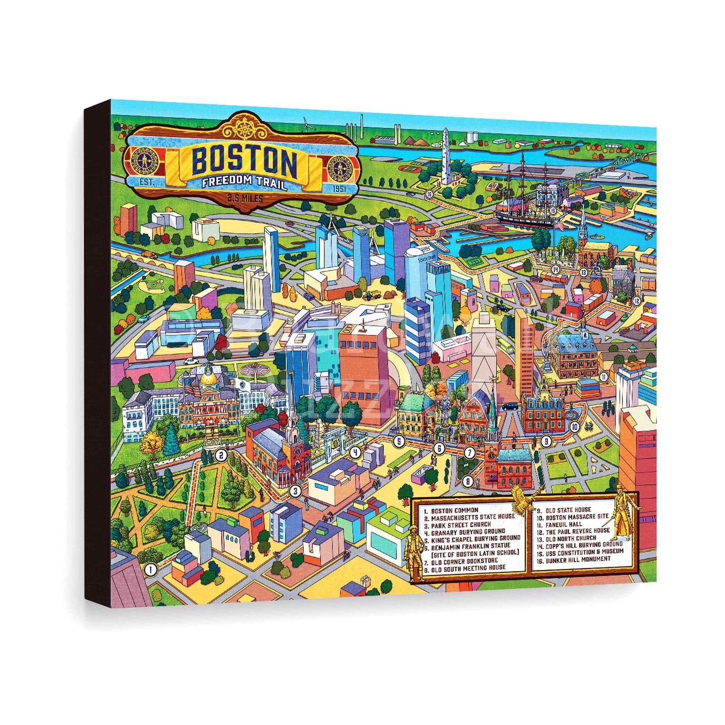 Boston Freedom Trail - Boardwalk Fine Art