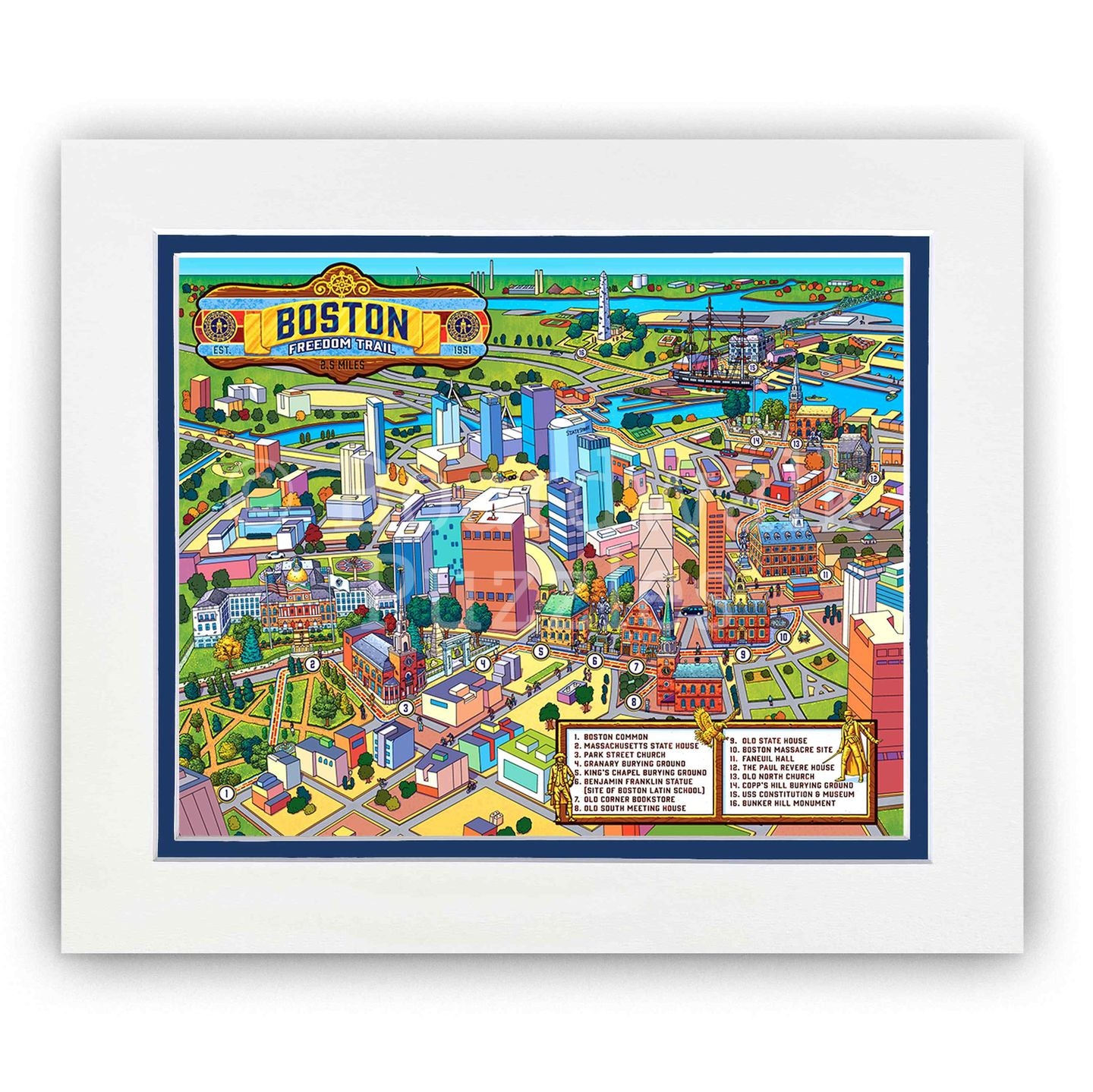 Boston Freedom Trail - Boardwalk Fine Art