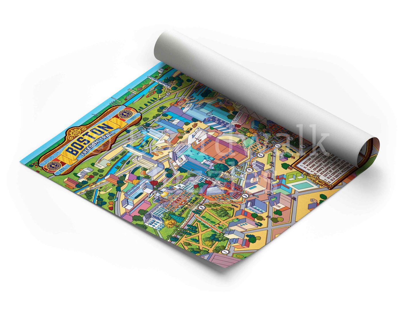 Boston Freedom Trail - Boardwalk Fine Art