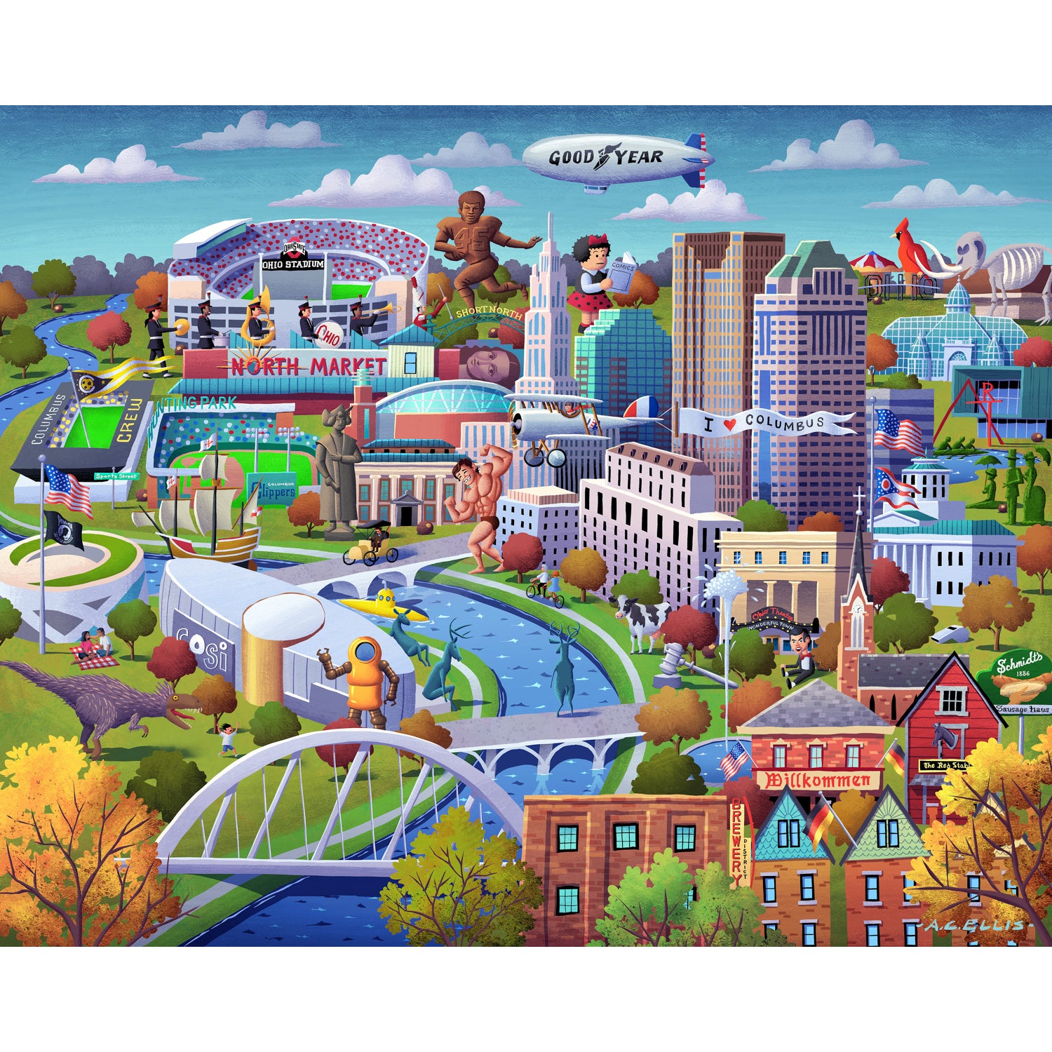 Columbus, Ohio | 500 Piece Boardwalk Jigsaw Puzzle