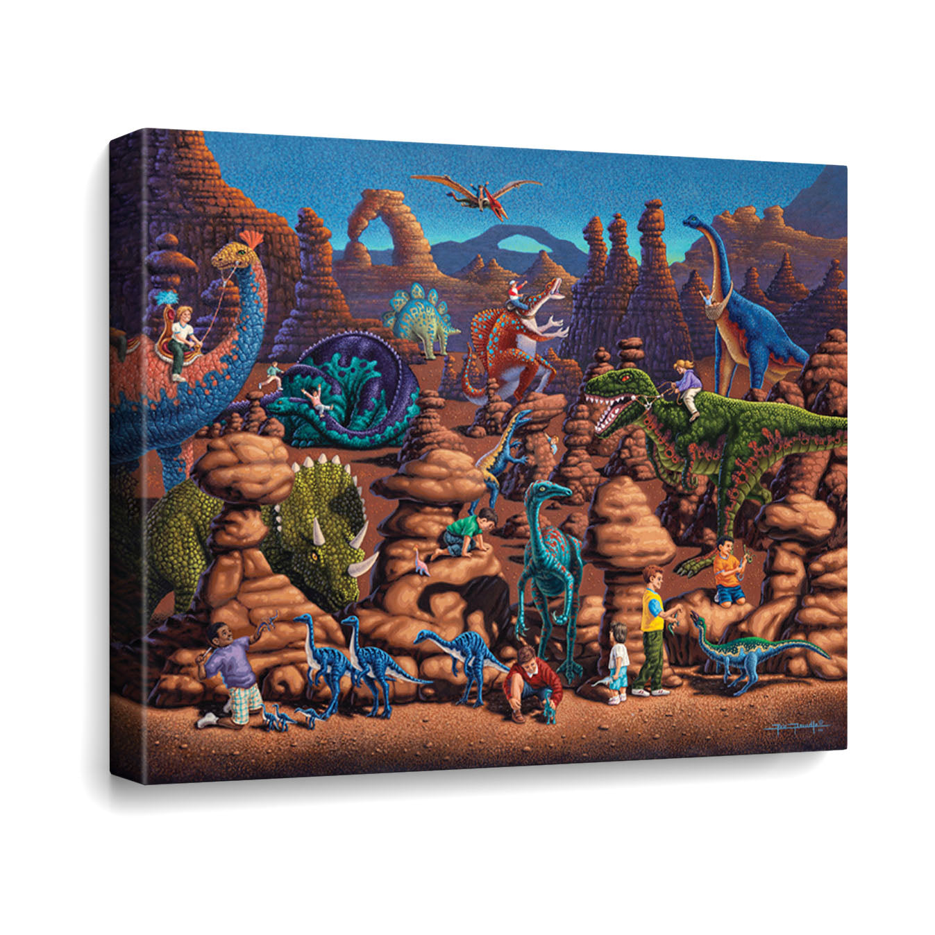 Dinosaur Games Canvas Gallery Wrap