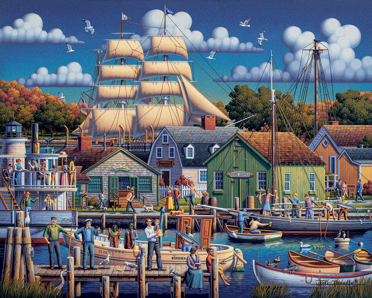 Mystic Seaport - Fine Art | Dowdle Folk Art
