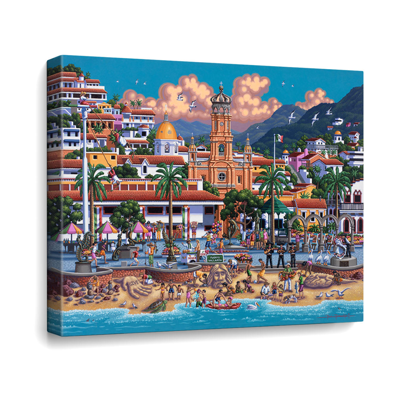 Puerto Vallarta Canvas Gallery Wrap