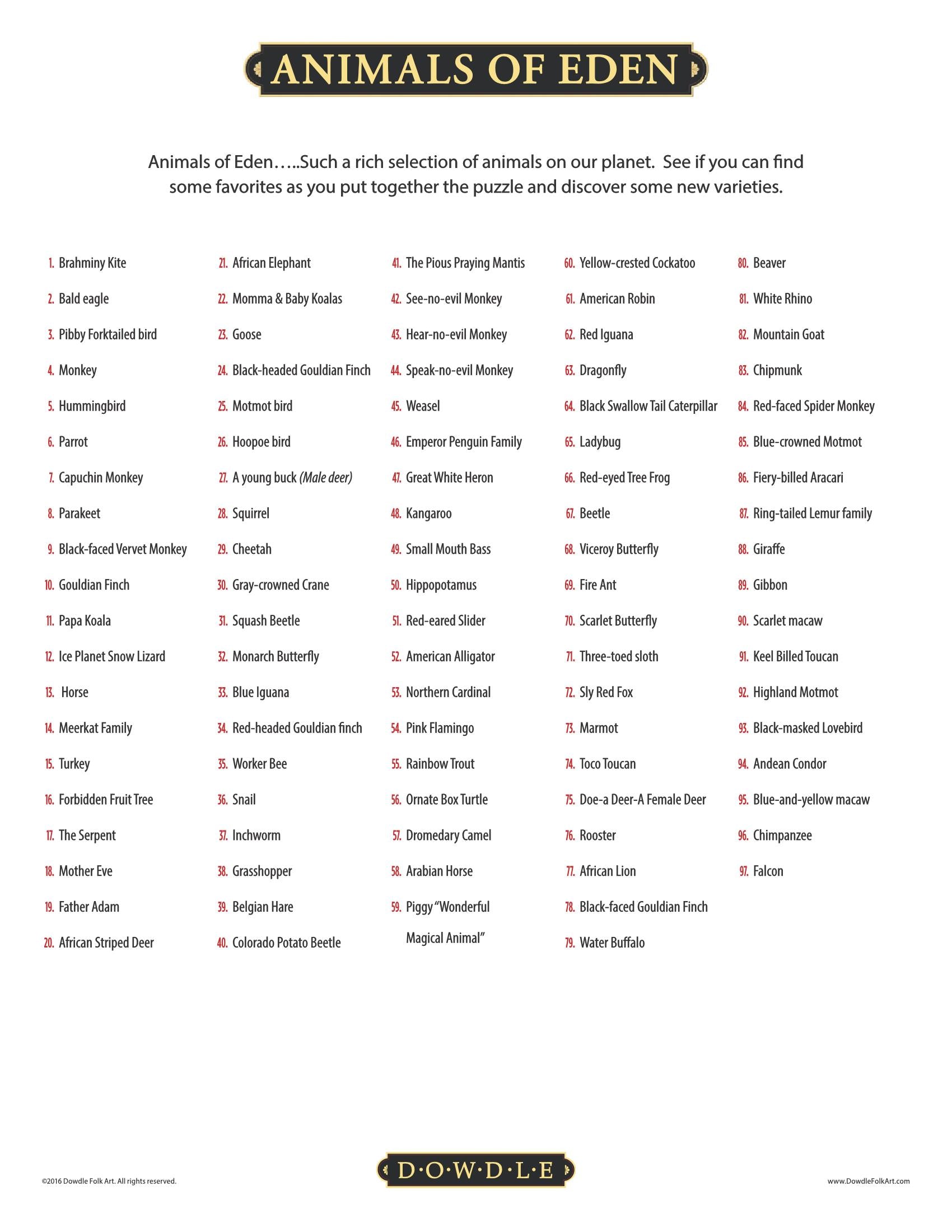 Animals of Eden Canvas Gallery Wrap