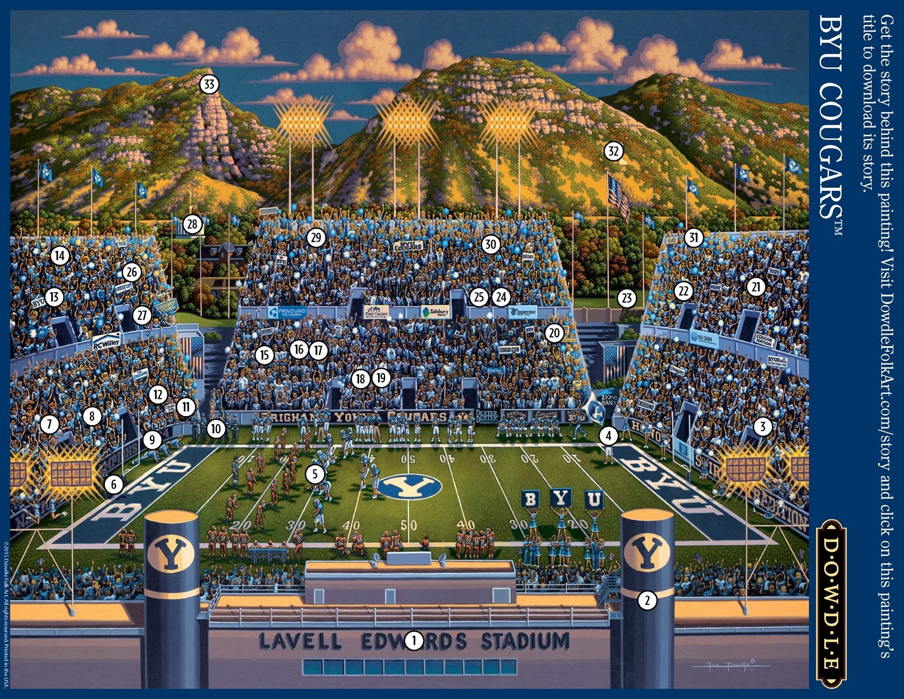 BYU Cougars Canvas Gallery Wrap