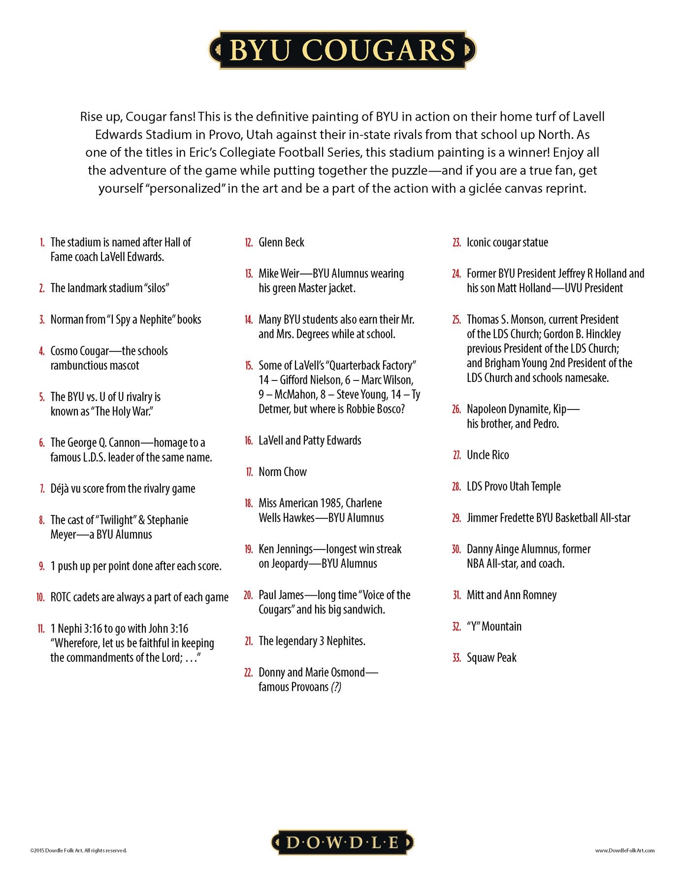 BYU Cougars Canvas Gallery Wrap