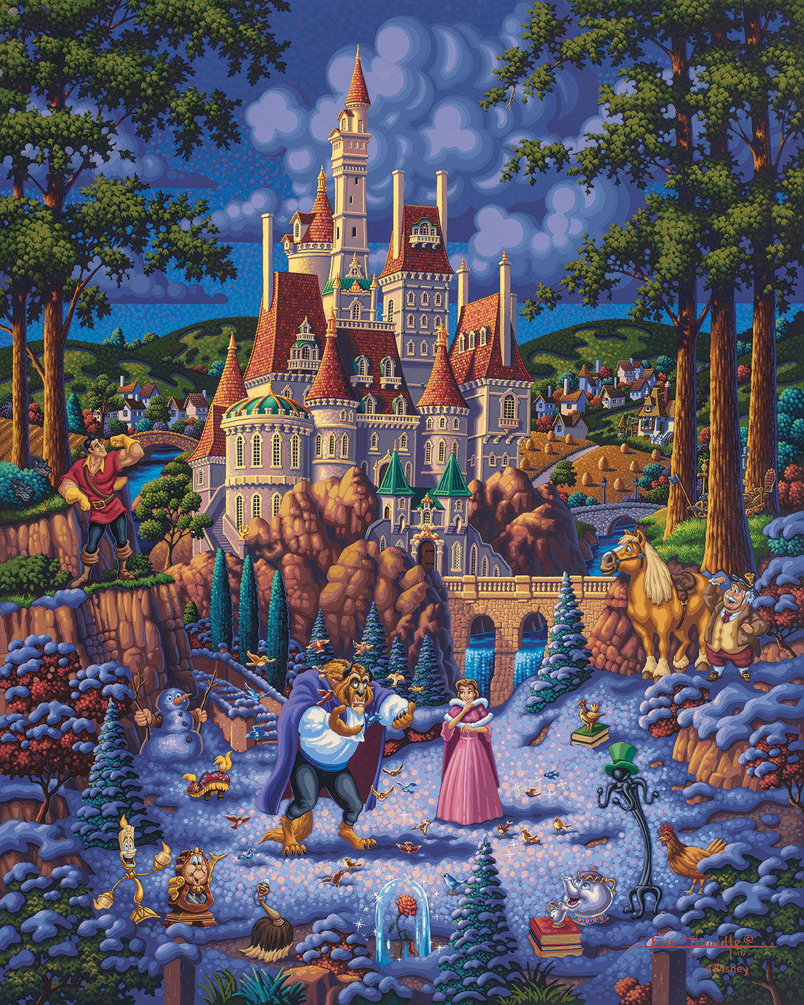Beauty and the Beast Finding Love Gallery Wrap Canvas