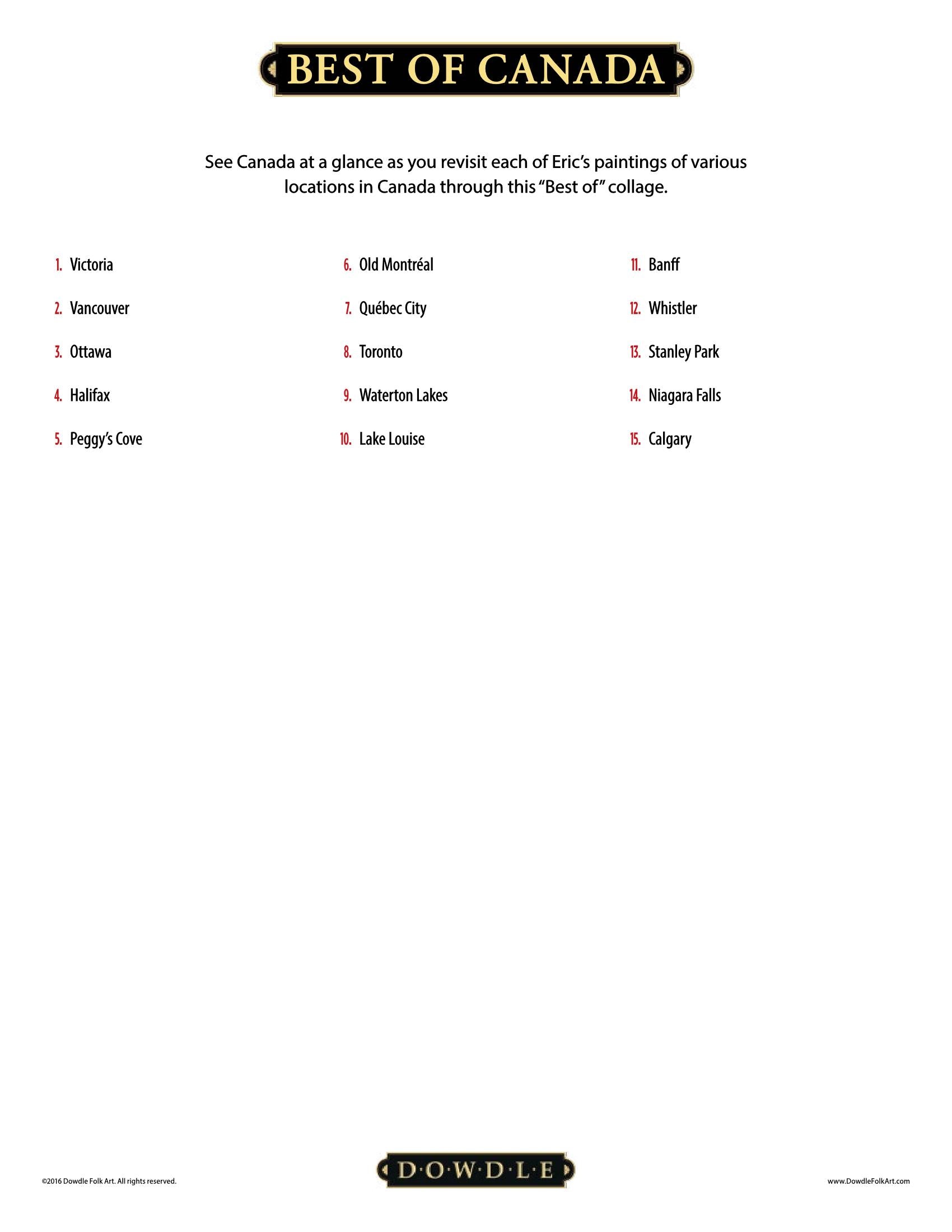 Best of Canada Canvas Gallery Wrap