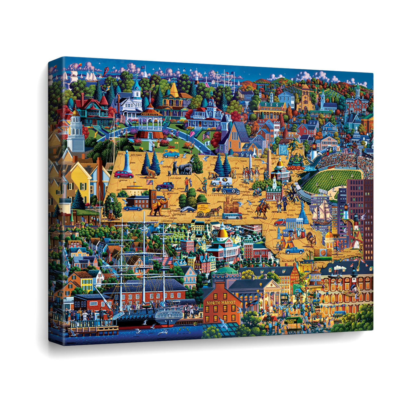 Best of Massachusetts Canvas Gallery Wrap