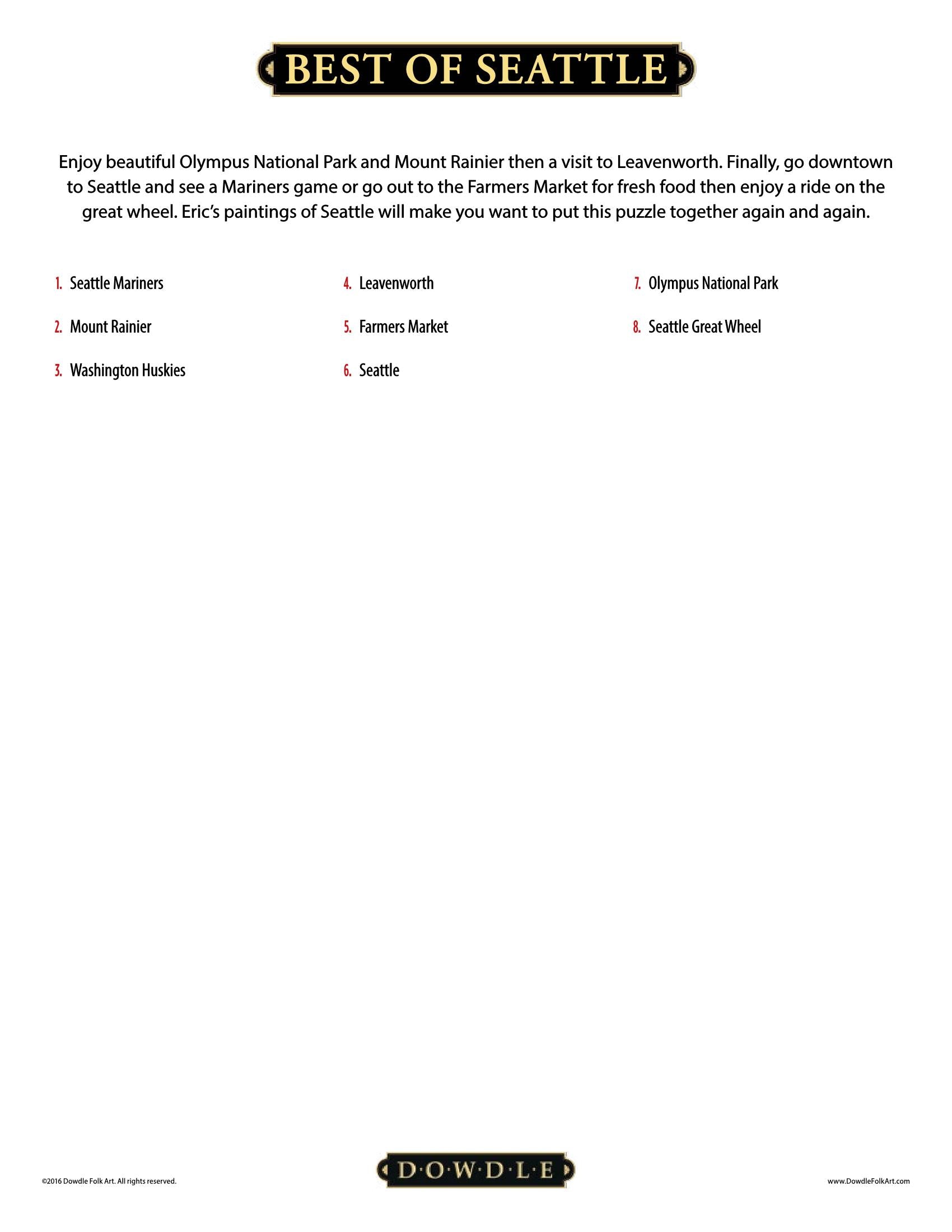 Best of Seattle Canvas Gallery Wrap