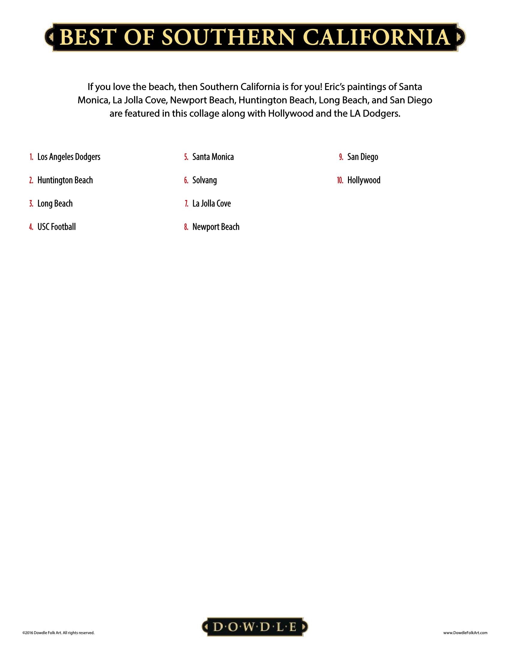 Best of Southern California Canvas Gallery Wrap