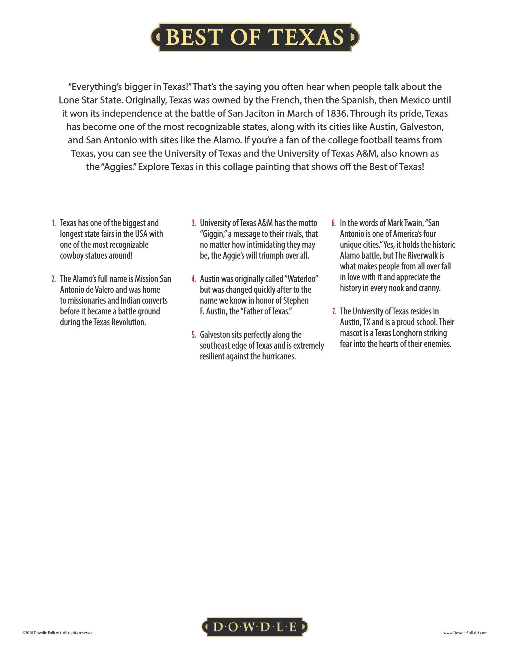 Best of Texas Canvas Gallery Wrap