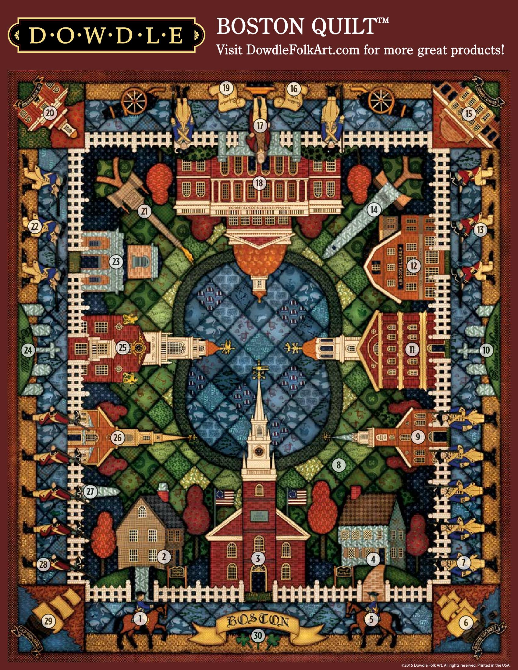 Boston Quilt Canvas Gallery Wrap