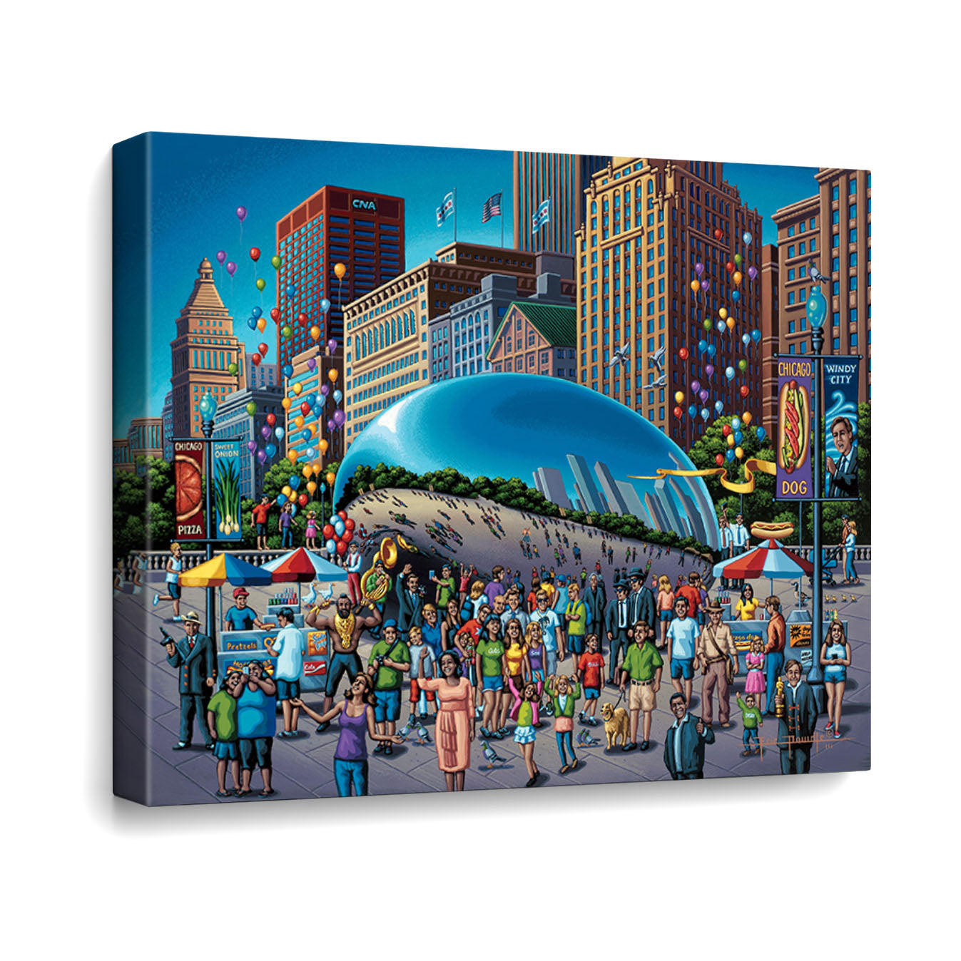 Chicago Bean Canvas Gallery Wrap