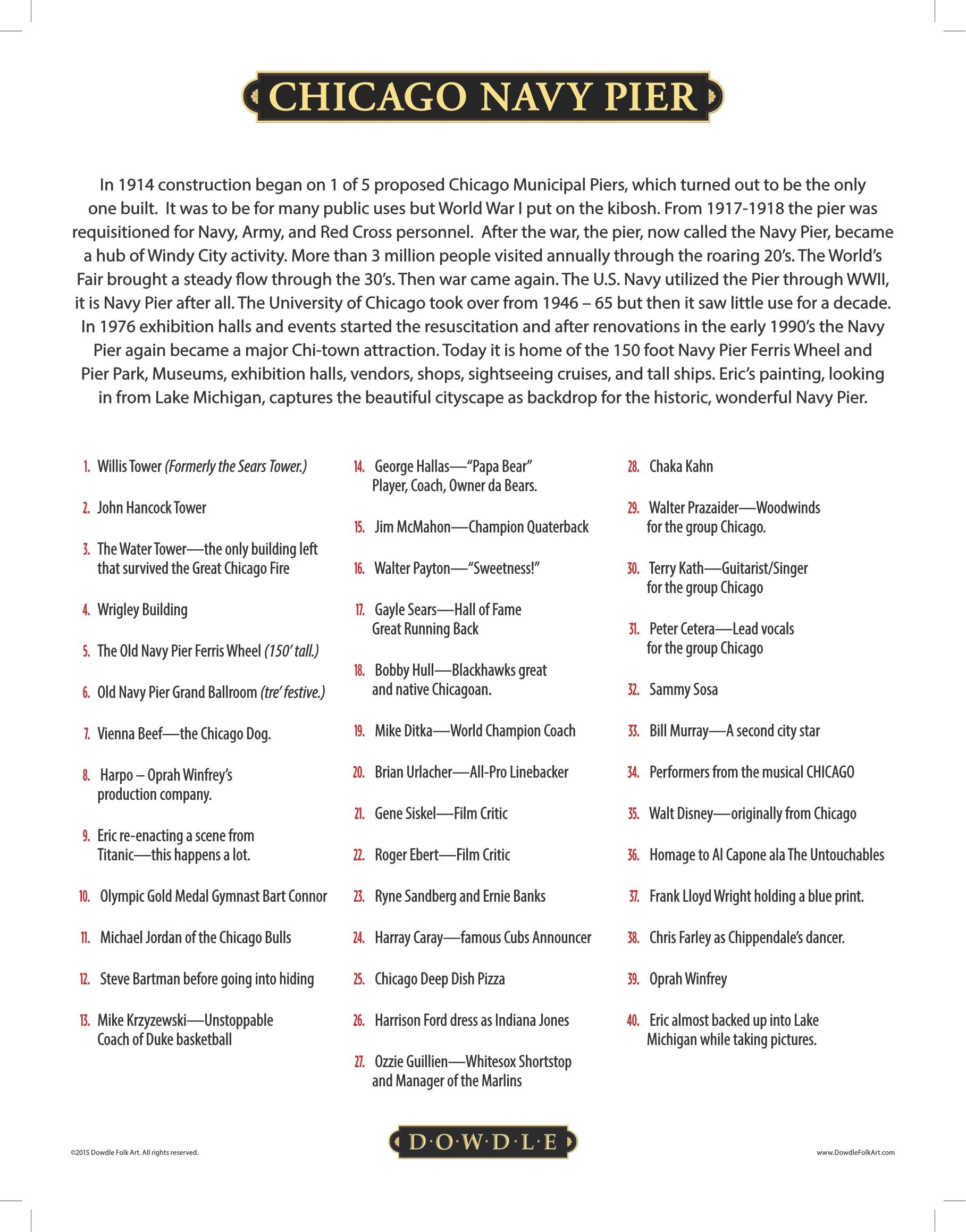 Chicago Navy Pier Canvas Gallery Wrap