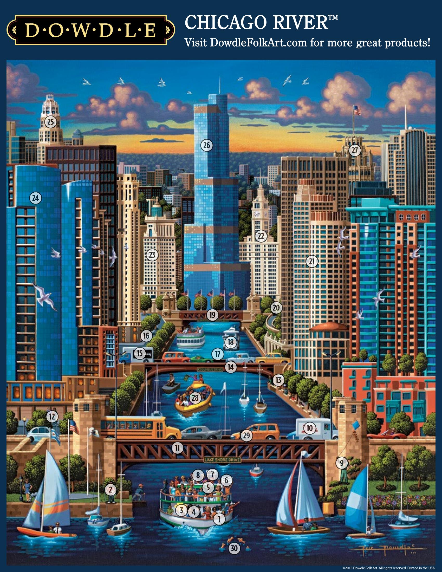 Chicago River Canvas Gallery Wrap