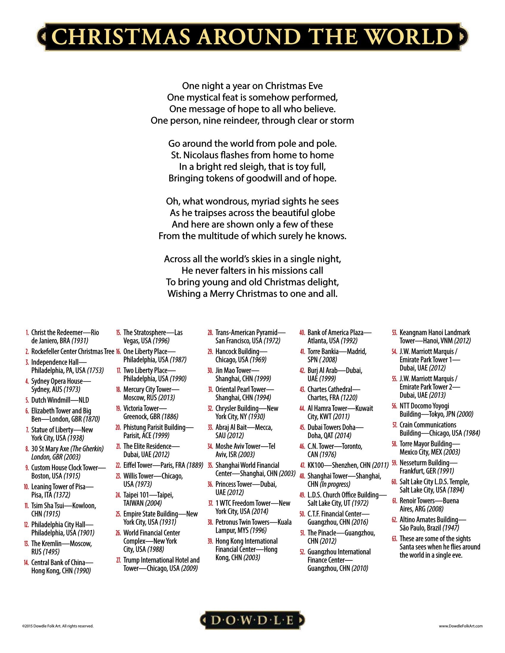 Christmas Around the World Canvas Gallery Wrap