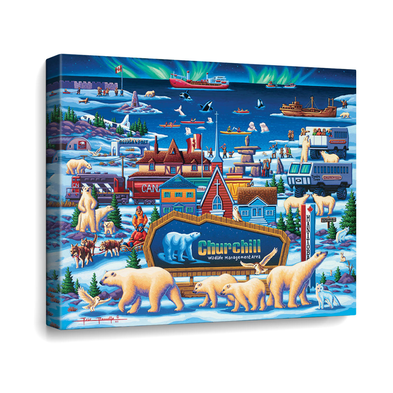 Churchill Polar Bears Canvas Gallery Wrap