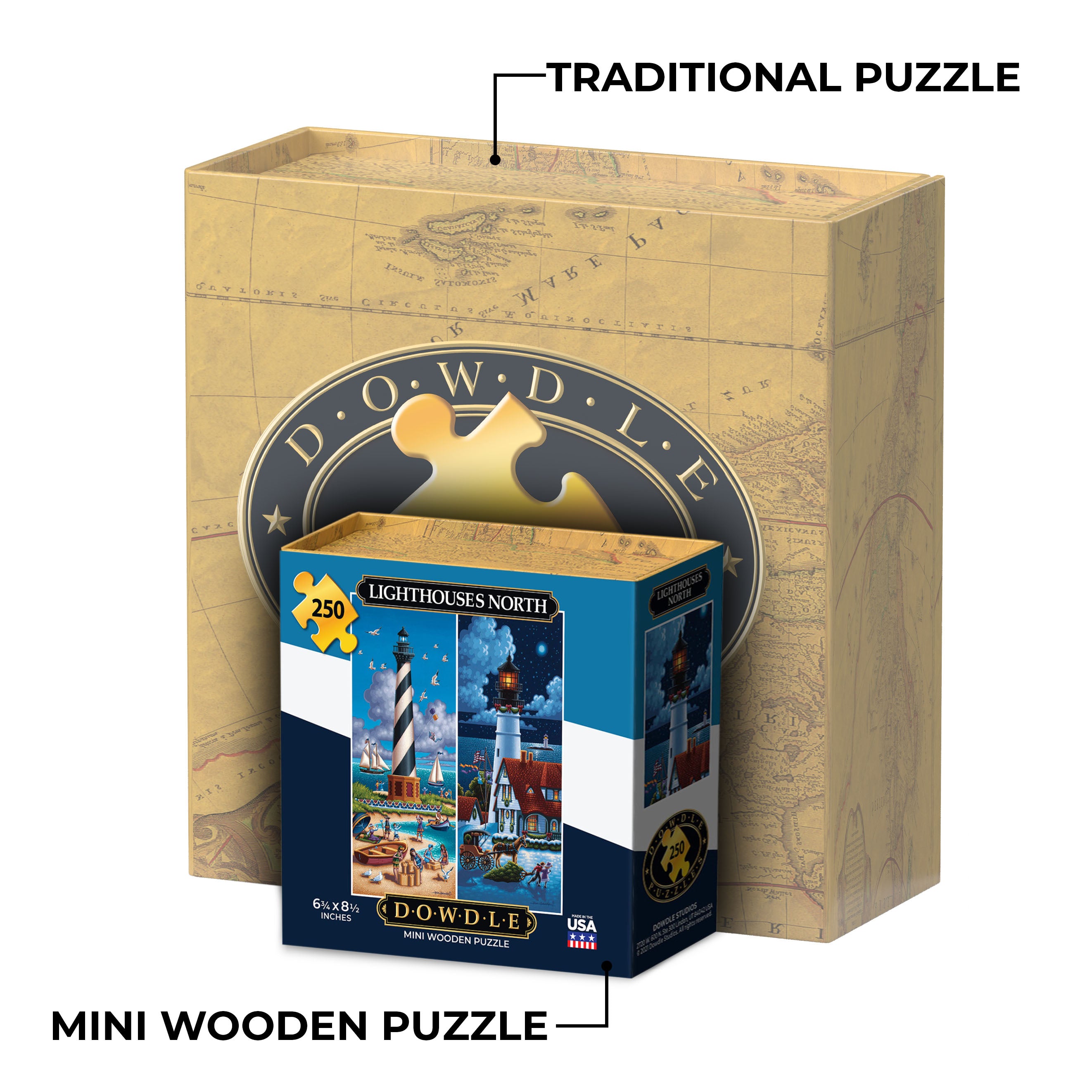Lighthouses North - Mini Puzzle - 250 Piece
