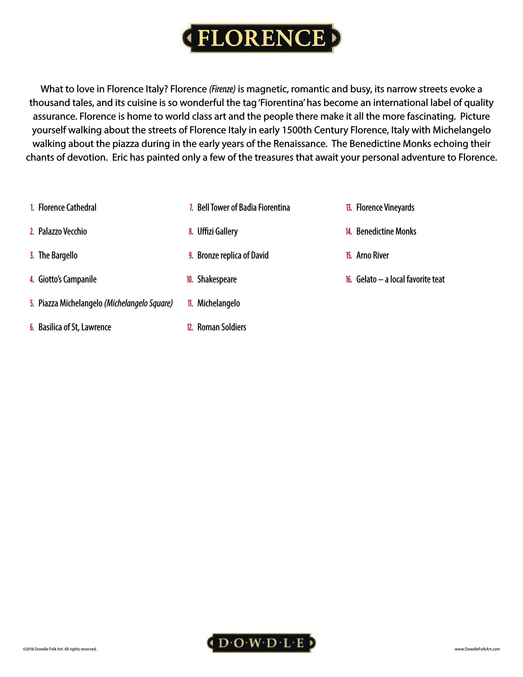 Florence Canvas Gallery Wrap