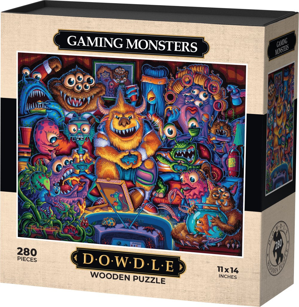 Gaming Monsters - Wooden Puzzle | Dowdle Folk Art