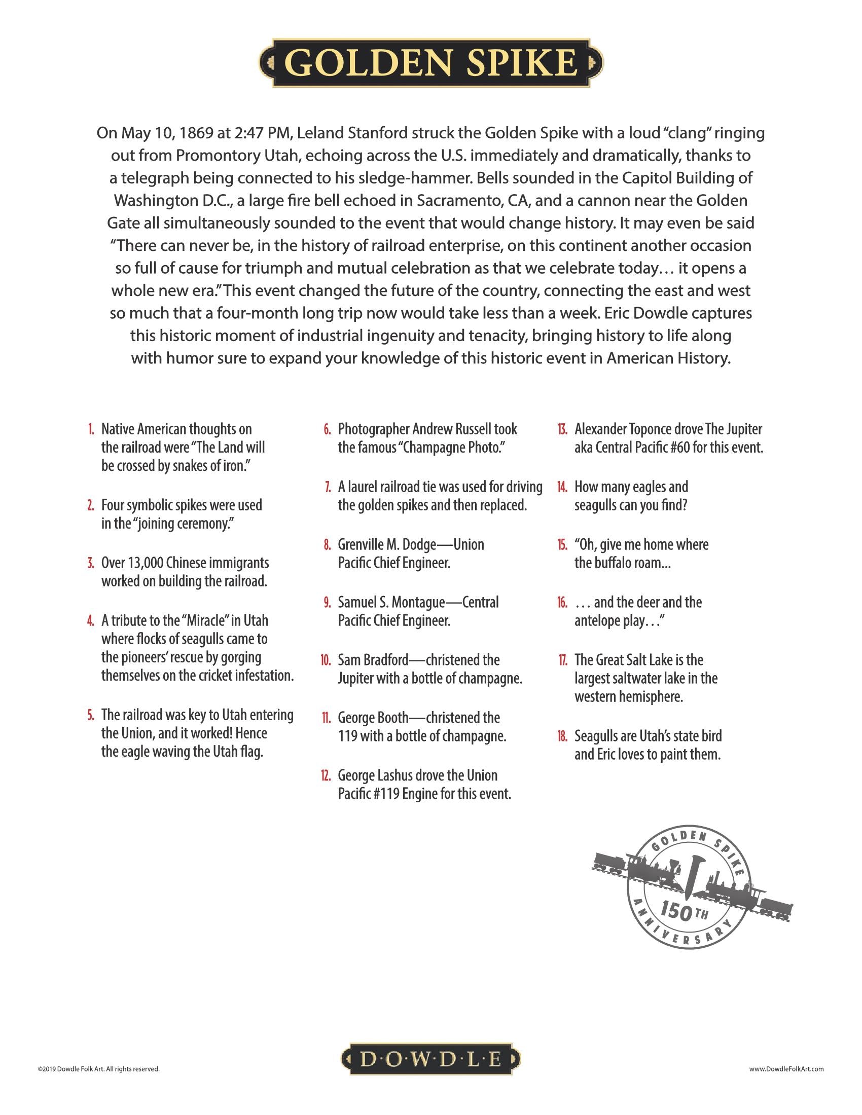 Golden Spike Canvas Gallery Wrap