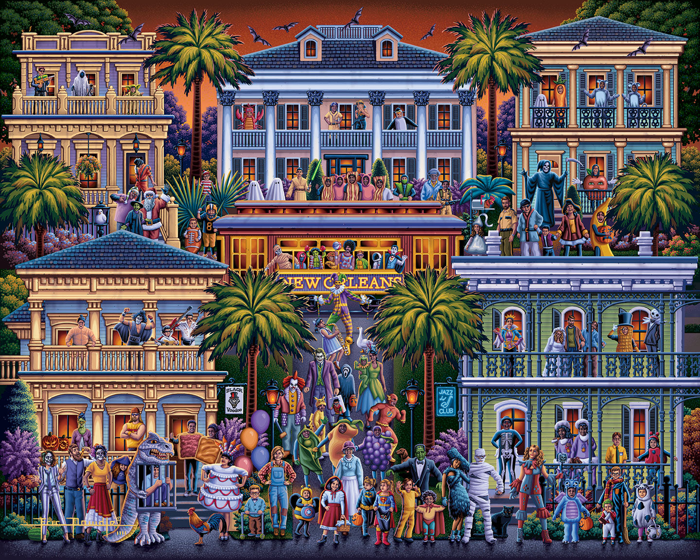 Halloween Cajun Style - Canvas Gallery Wrap