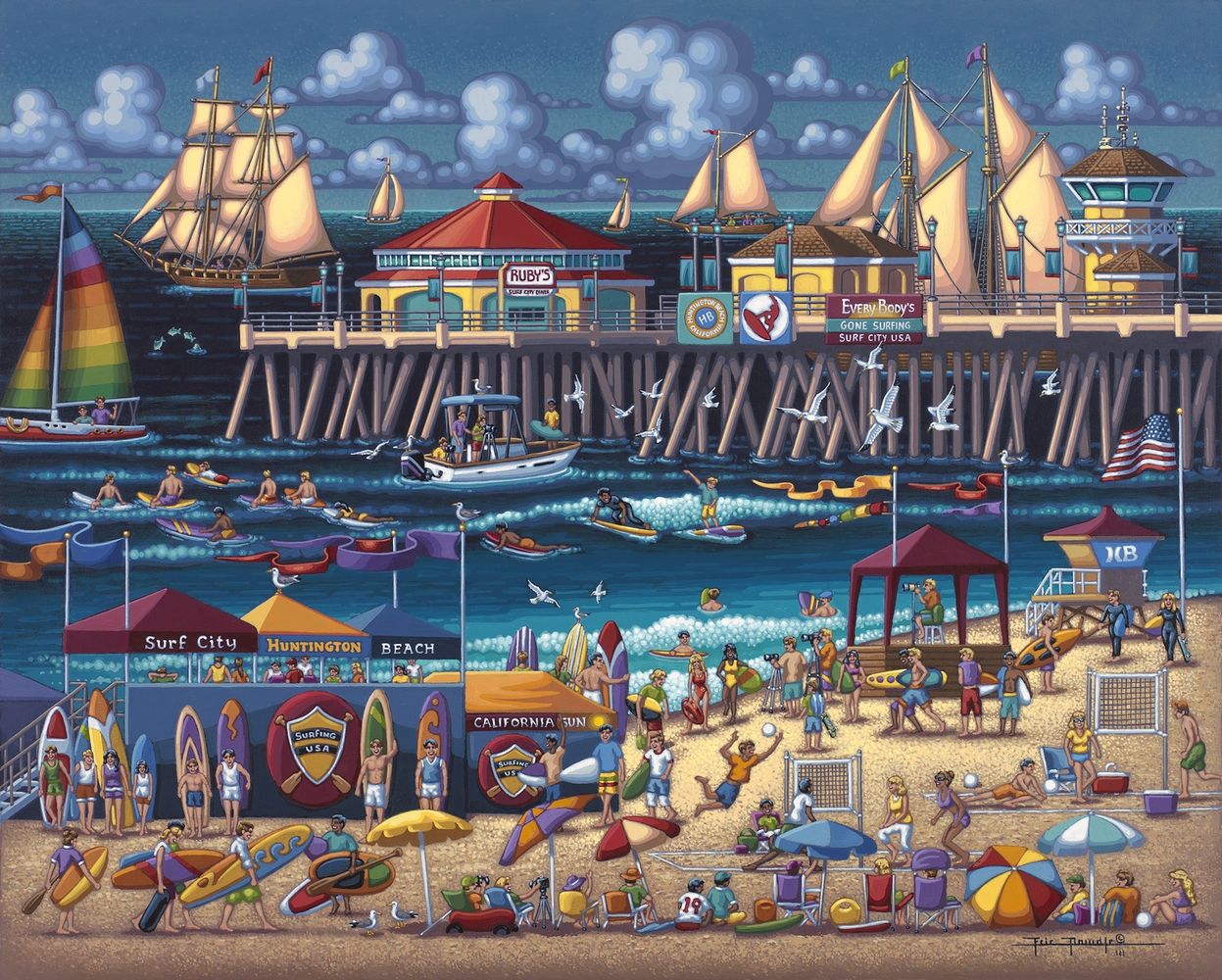 Huntington Beach - Wooden Puzzle