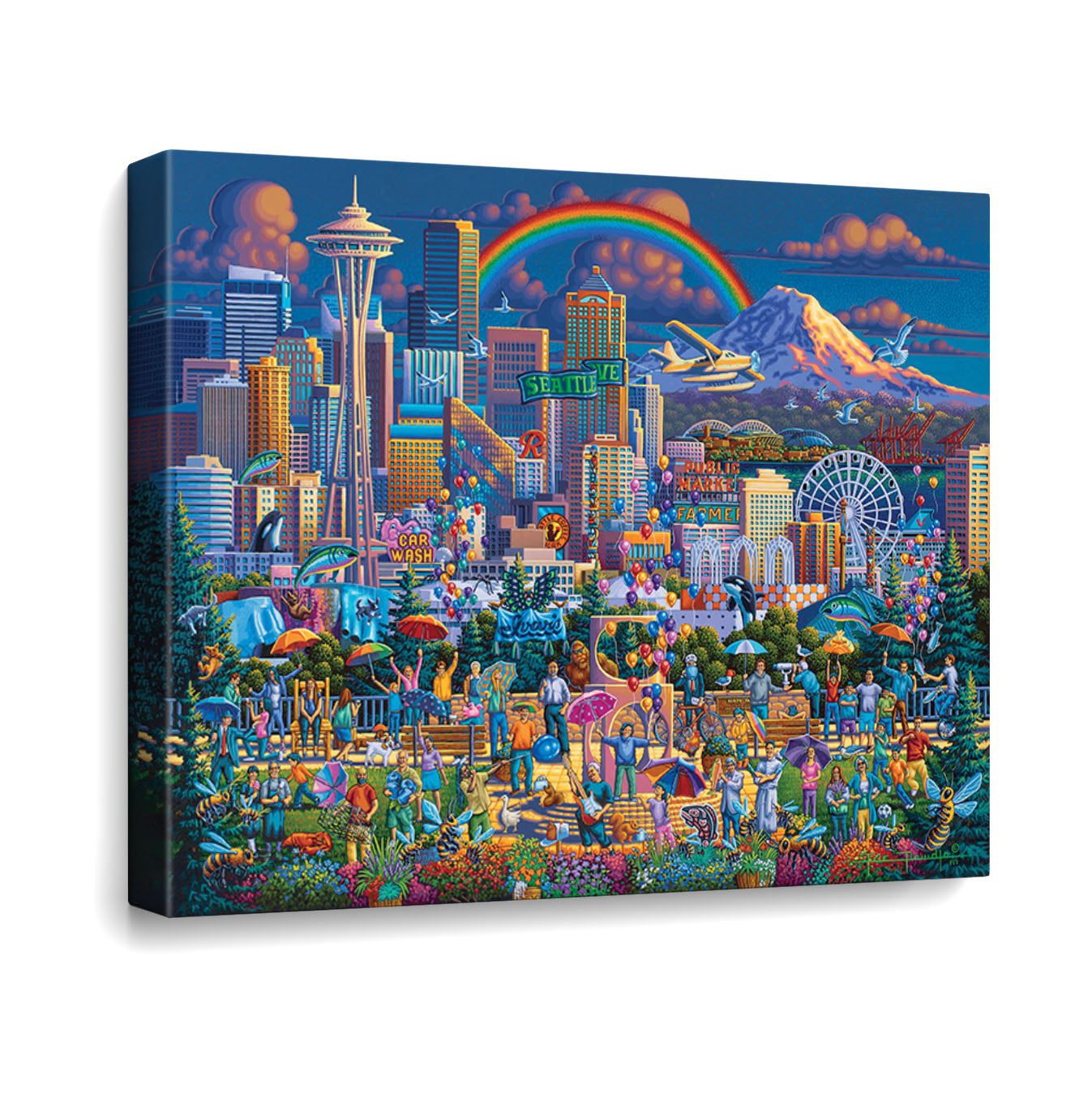 I Love Seattle Canvas Gallery Wrap