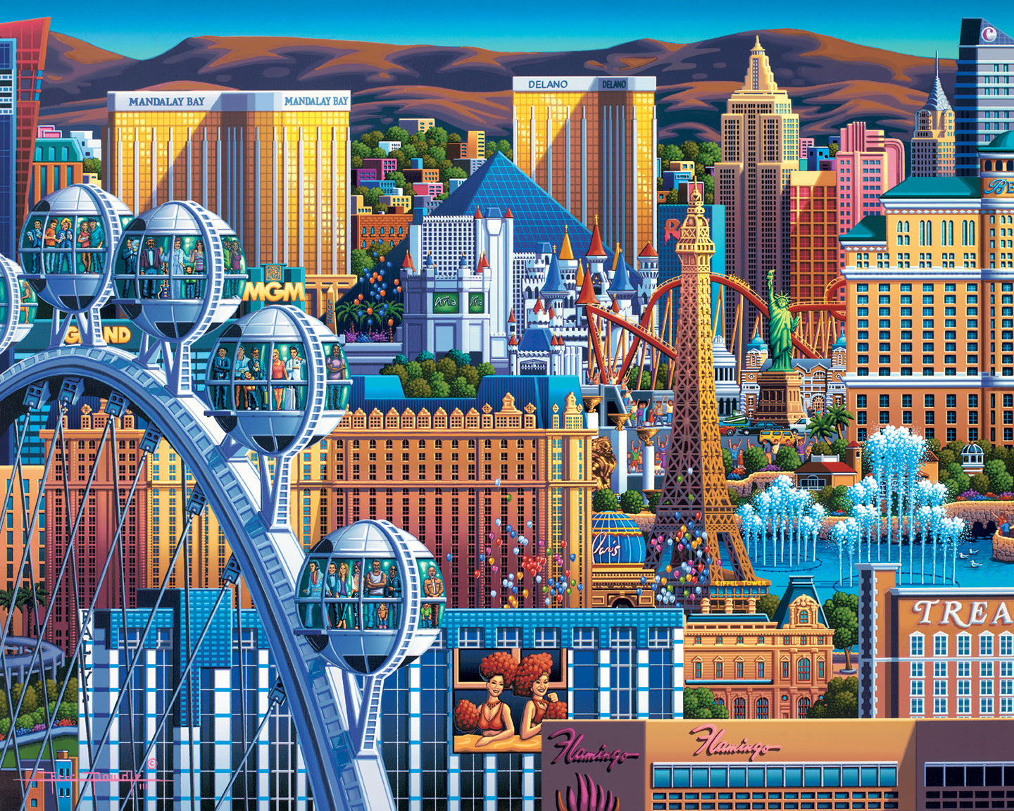 Las Vegas Great Wheel - Fine Art | Dowdle Folk Art