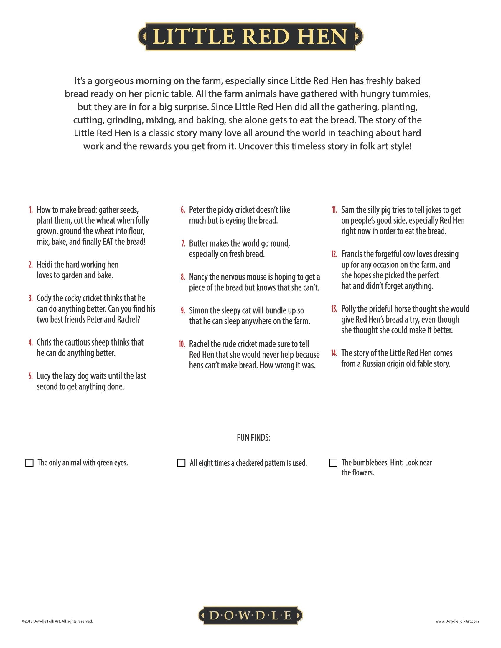 Little Red Hen Canvas Gallery Wrap