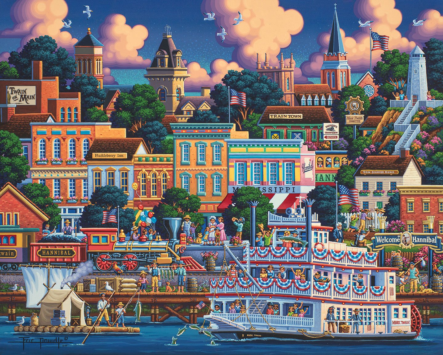 Mark Twain's Hannibal Canvas Gallery Wrap