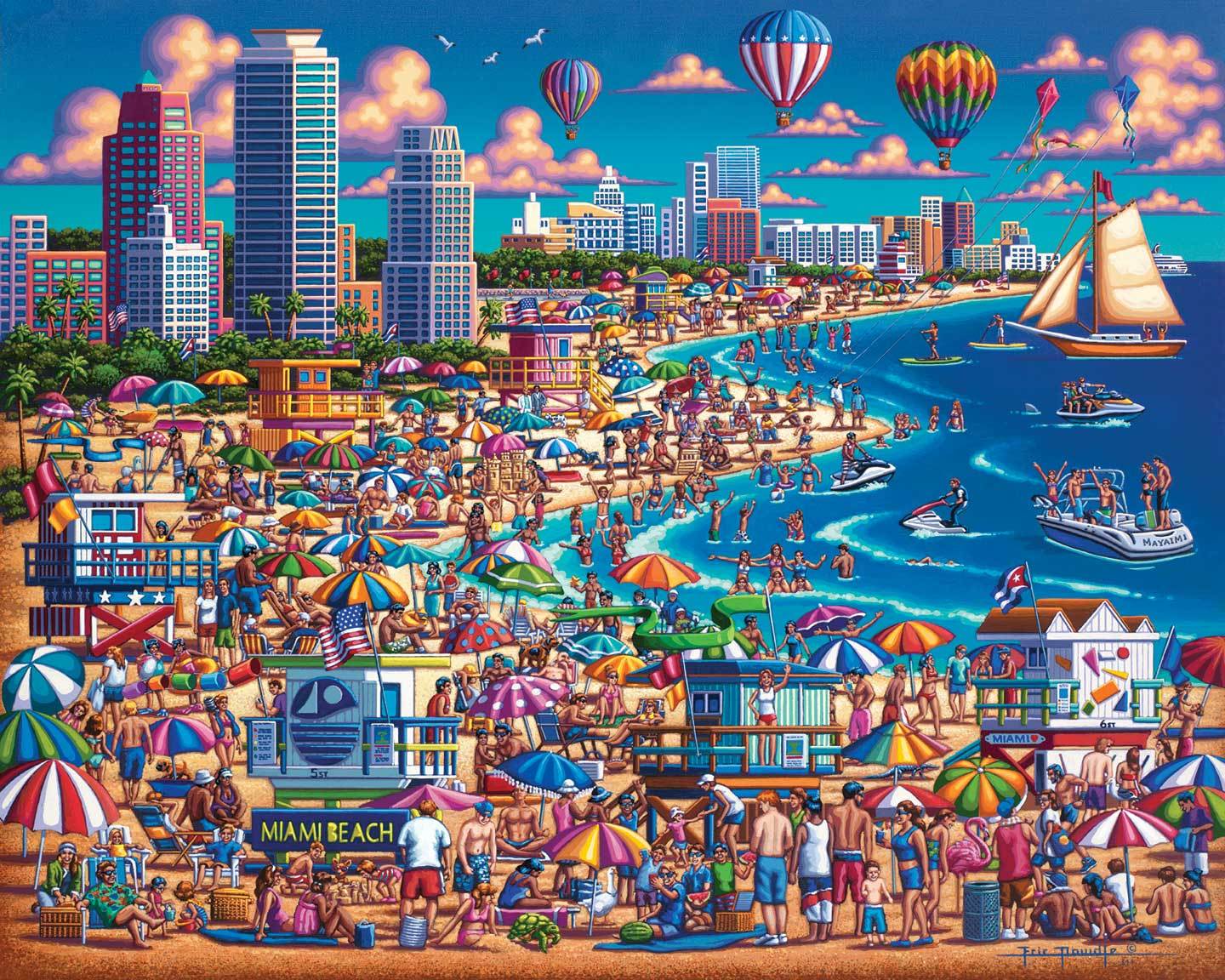 Miami Beach Canvas Gallery Wrap