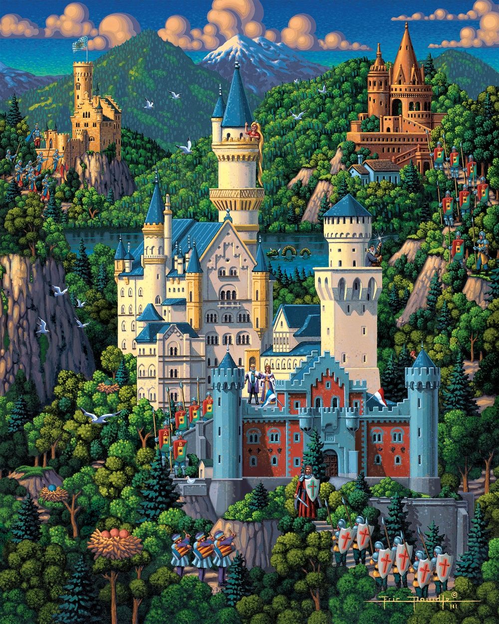Neuschwanstein Castle - Wooden Puzzle