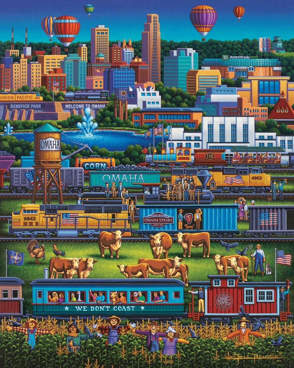 Omaha Trains - Wooden Puzzle