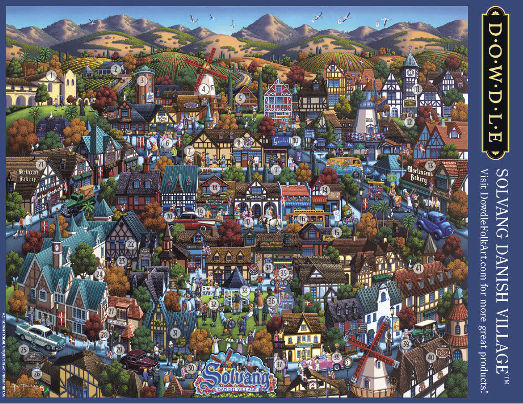 Solvang Danish Village - Mini Puzzle - 250 Piece