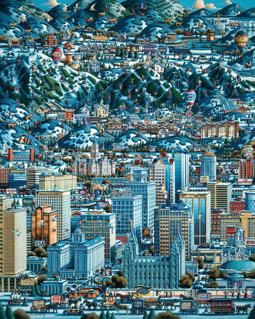 Salt Lake Winter - Wooden Puzzle