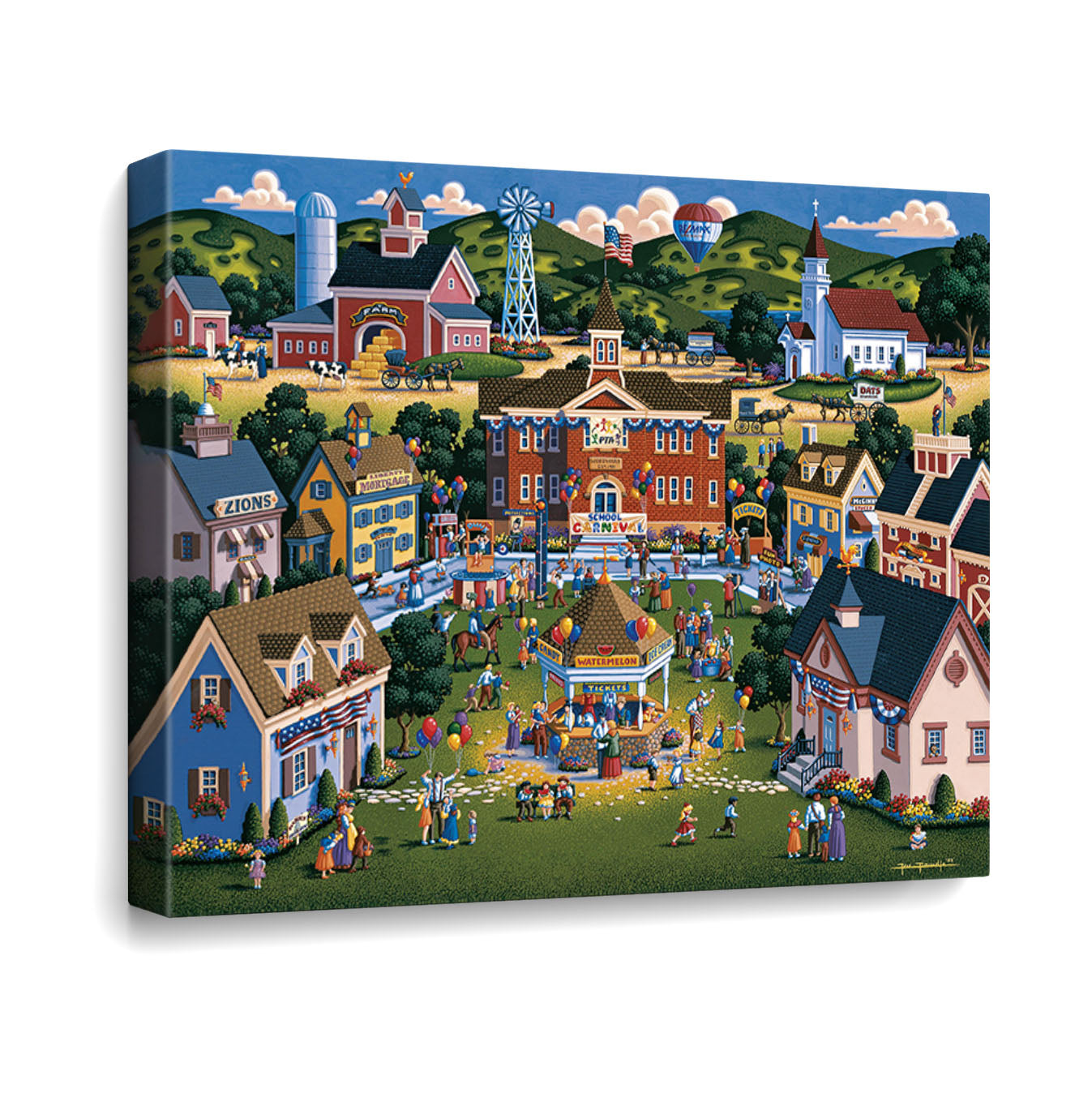 School Carnival Canvas Gallery Wrap