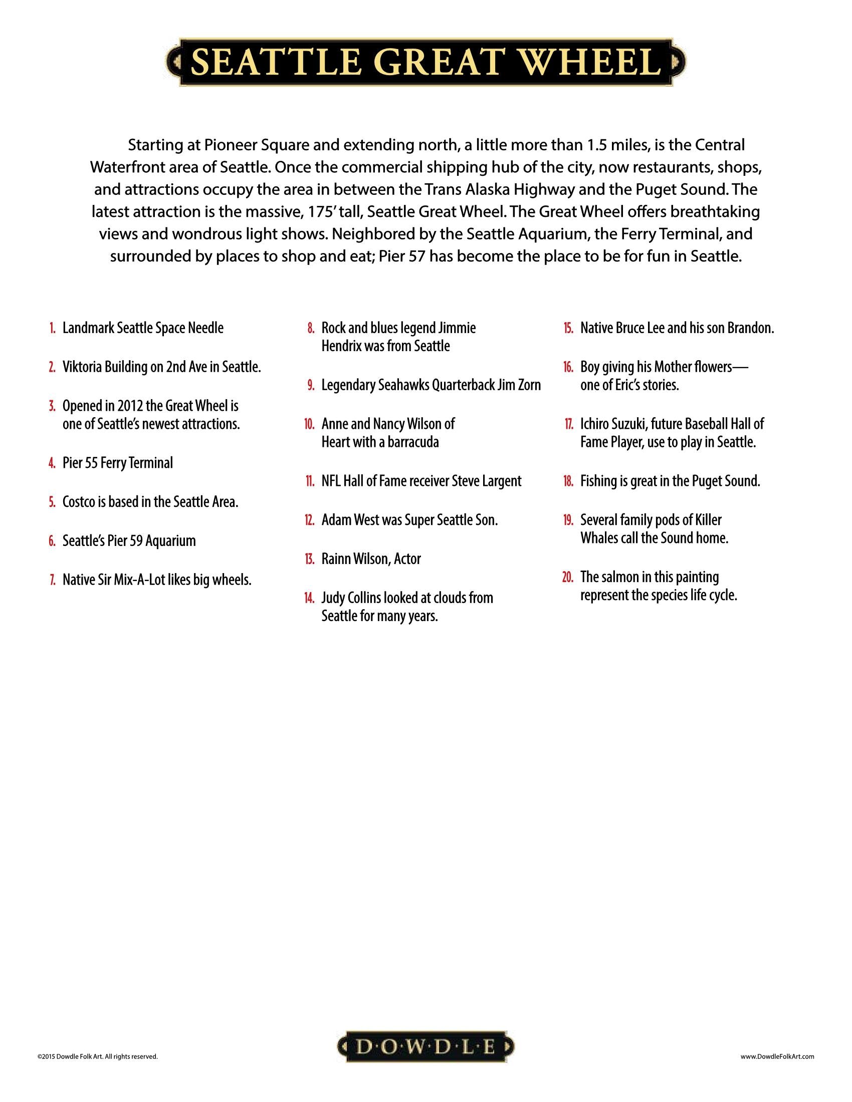 Seattle Great Wheel Canvas Gallery Wrap