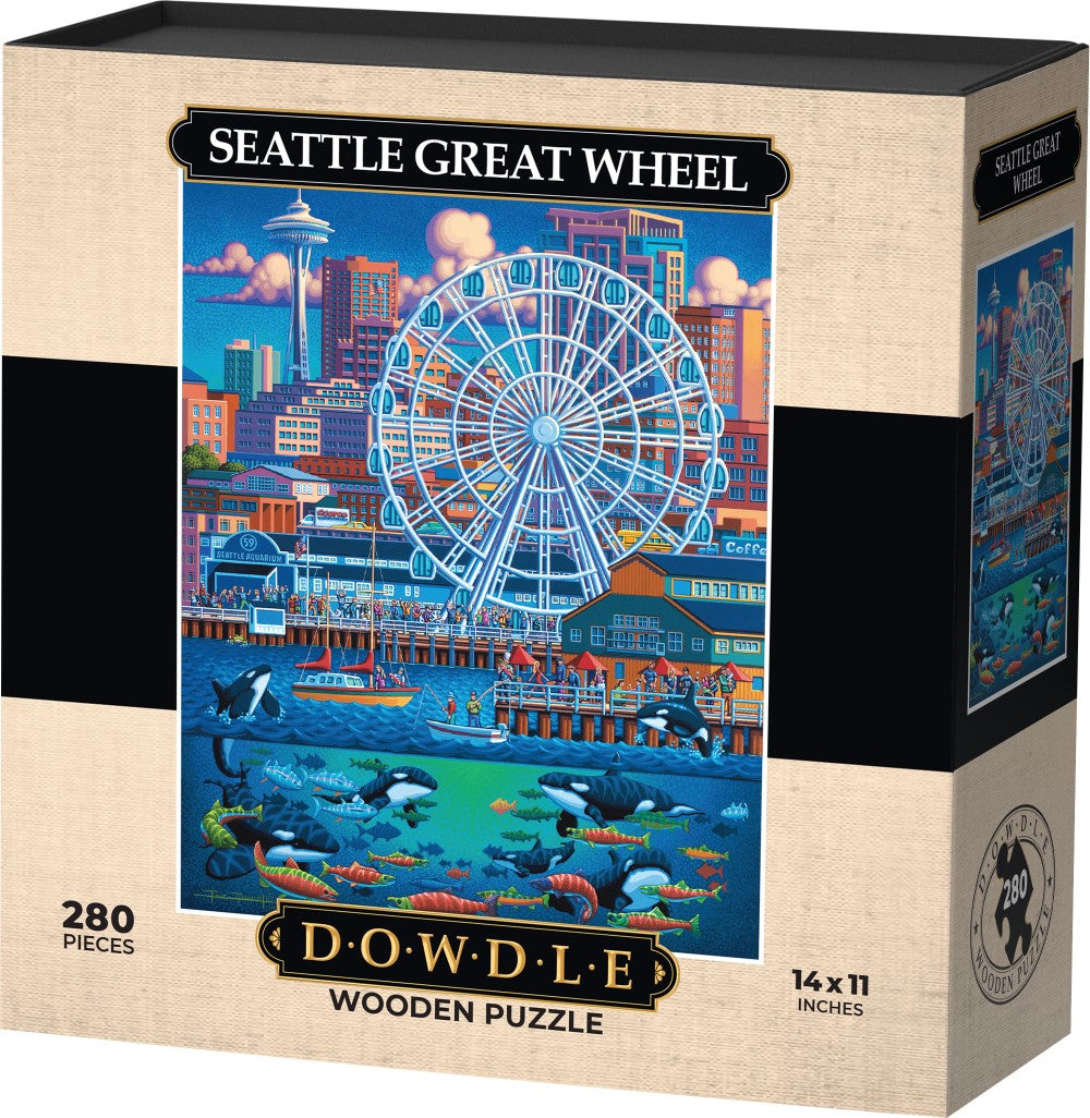 Seattle Great Wheel - Wooden Puzzle | Dowdle Folk Art