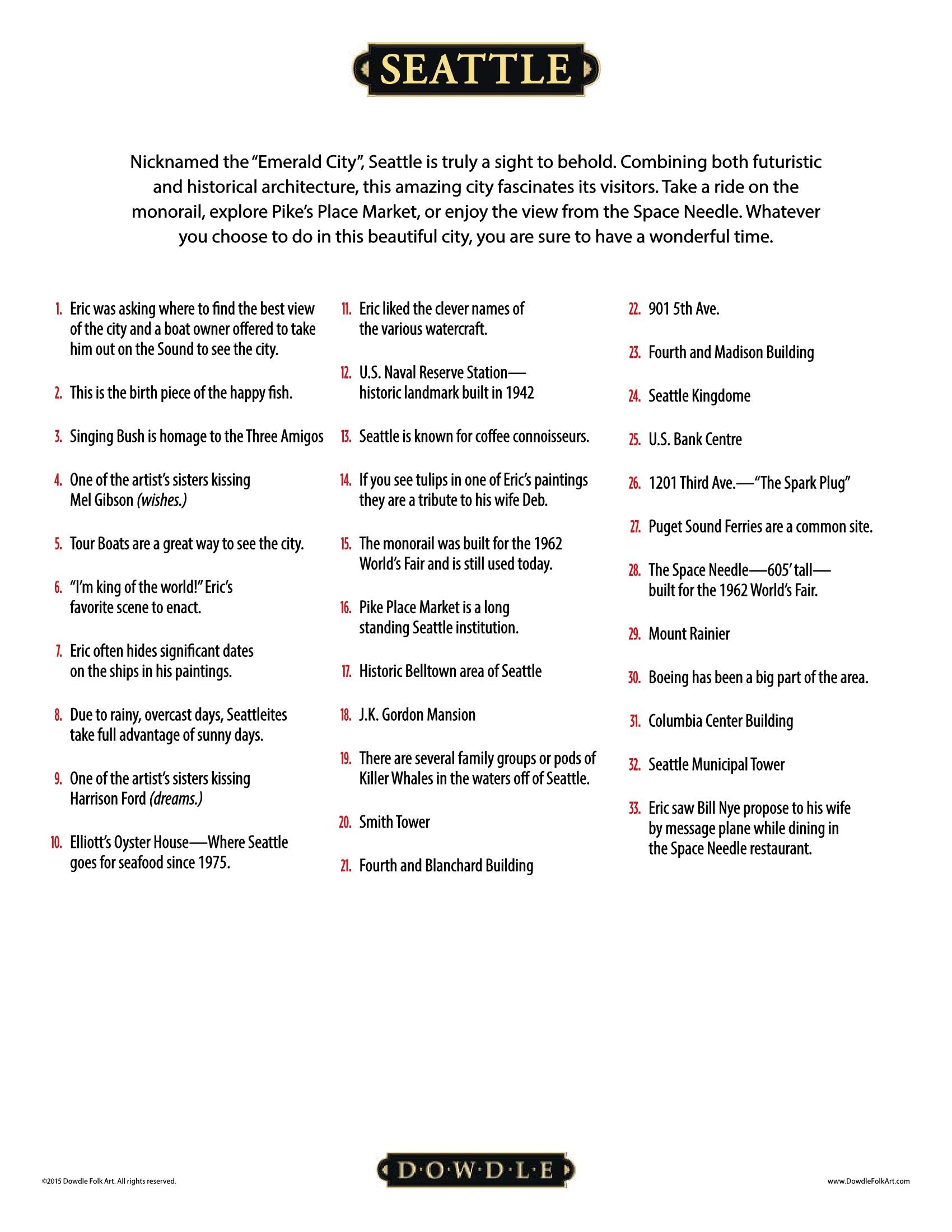 Seattle Canvas Gallery Wrap