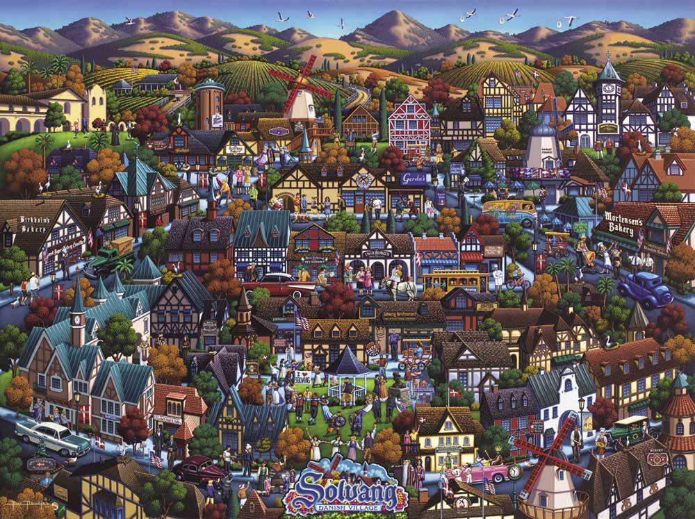 Solvang Danish Village - Mini Puzzle - 250 Piece