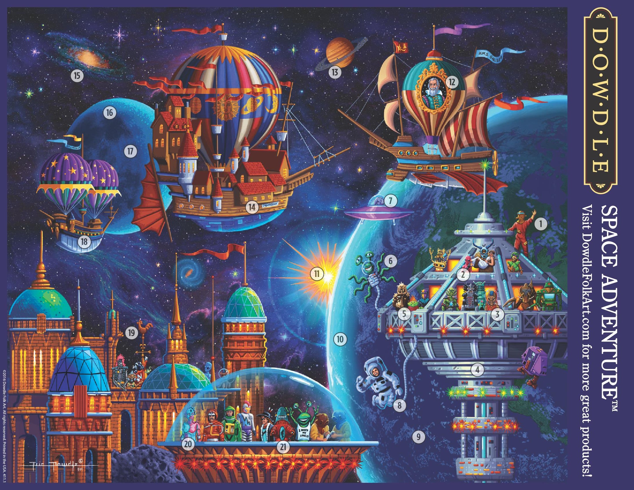 Space Adventure Canvas Gallery Wrap