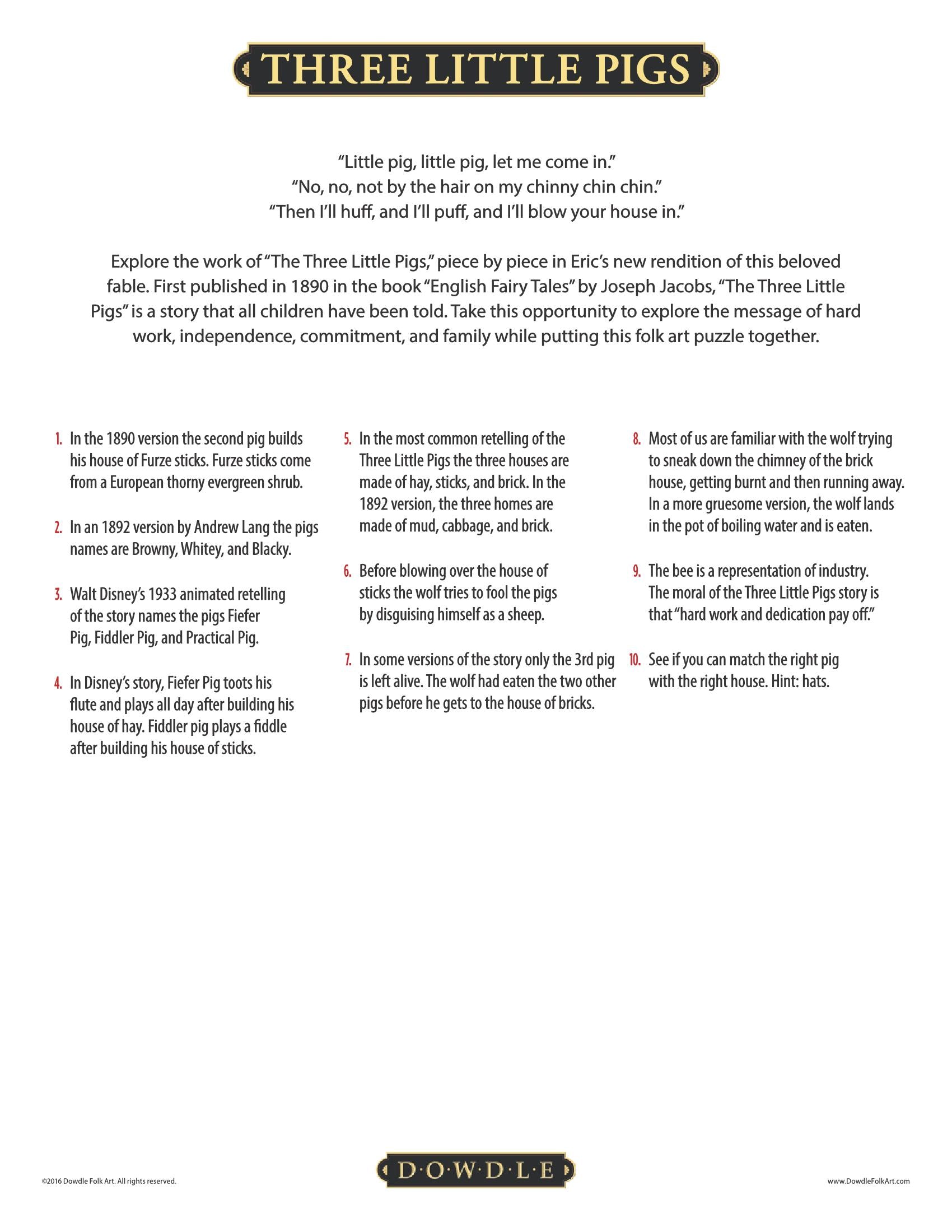 Three Little Pigs Canvas Gallery Wrap