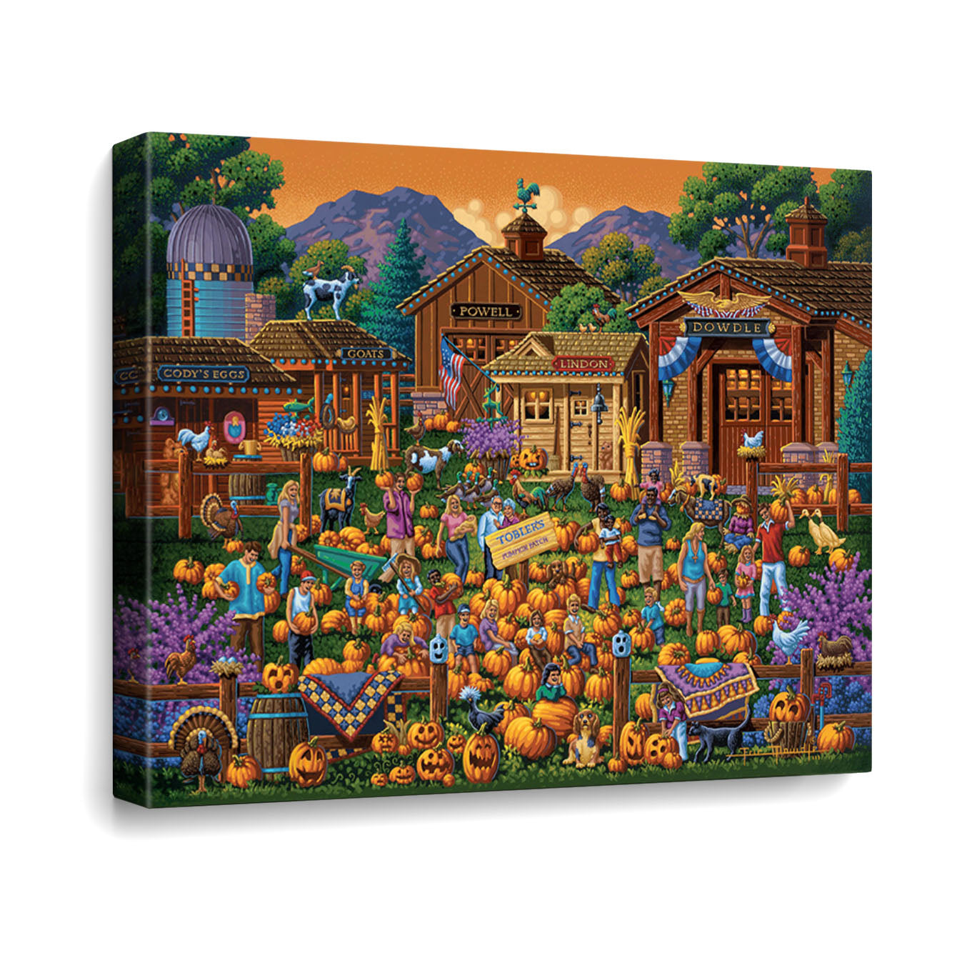 Toblers Pumpkin Patch Canvas Gallery Wrap