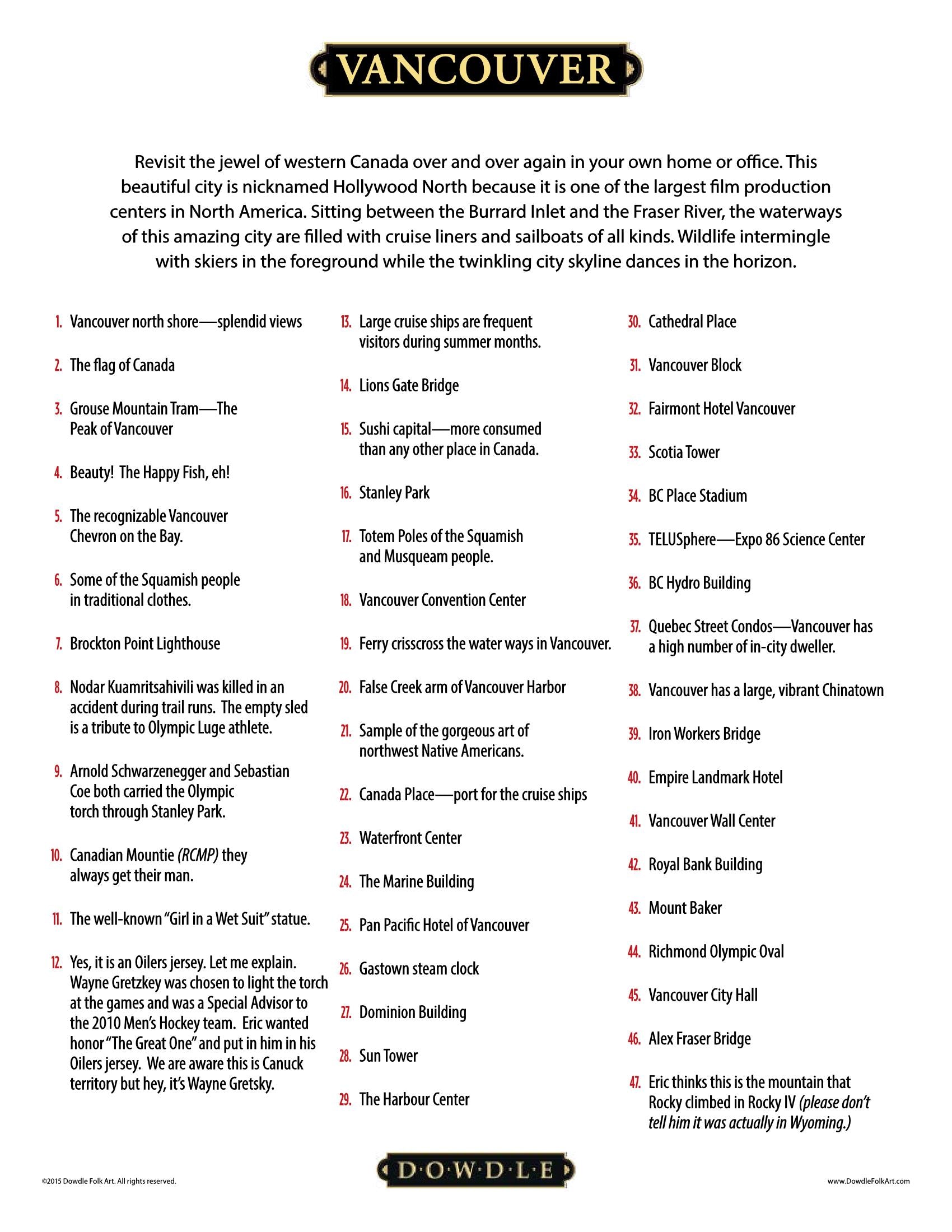 Vancouver Canvas Gallery Wrap