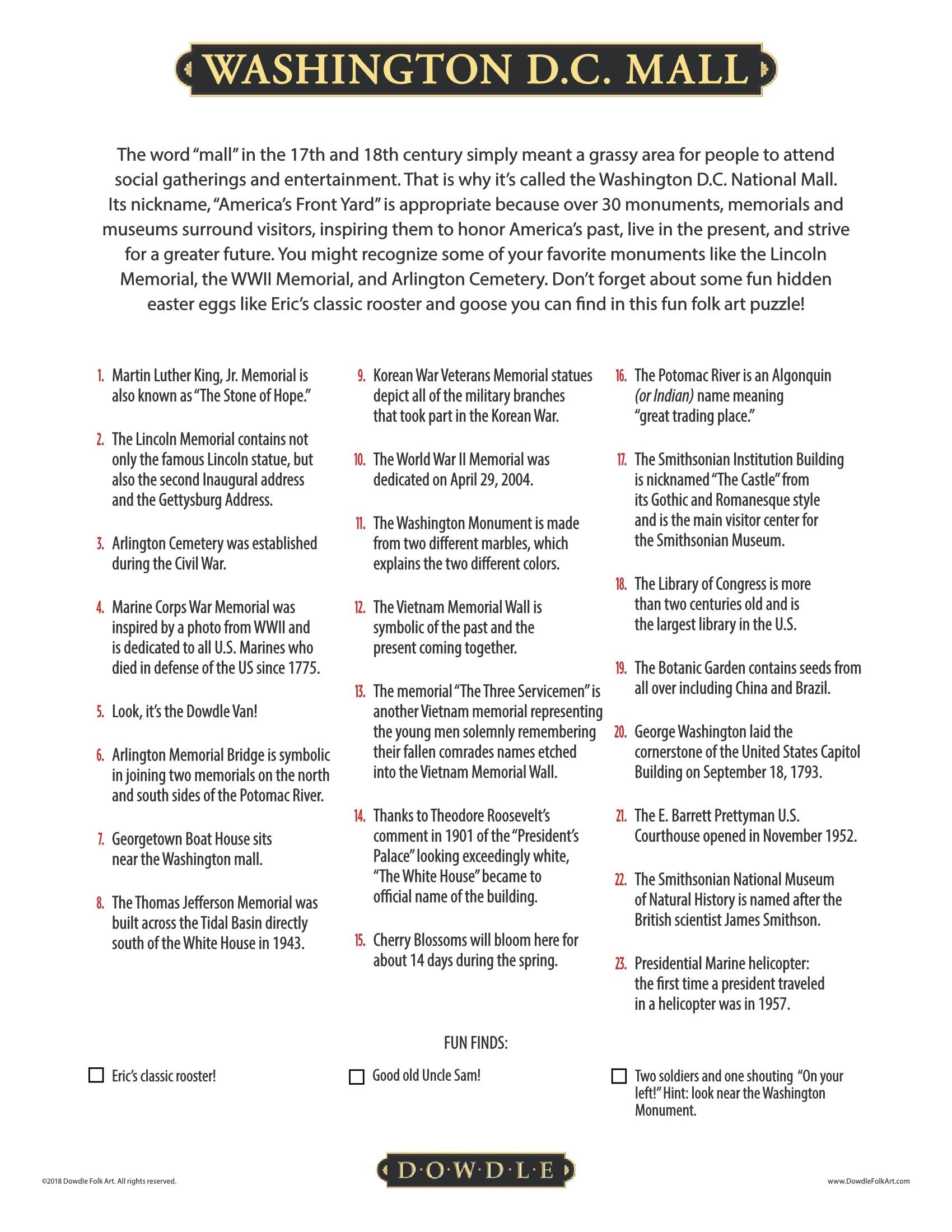 Washington DC Mall Canvas Gallery Wrap