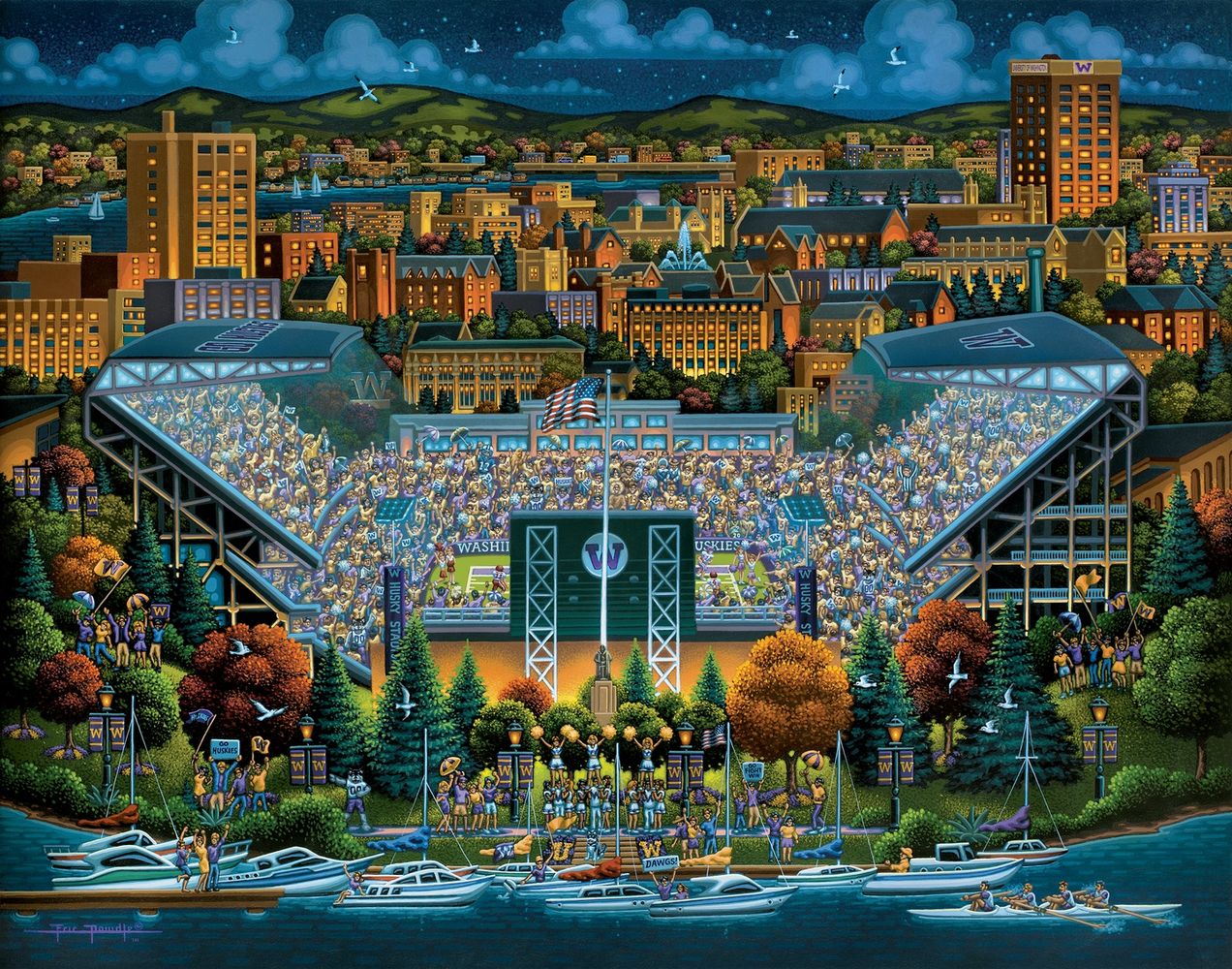 Washington Huskies - Wooden Puzzle