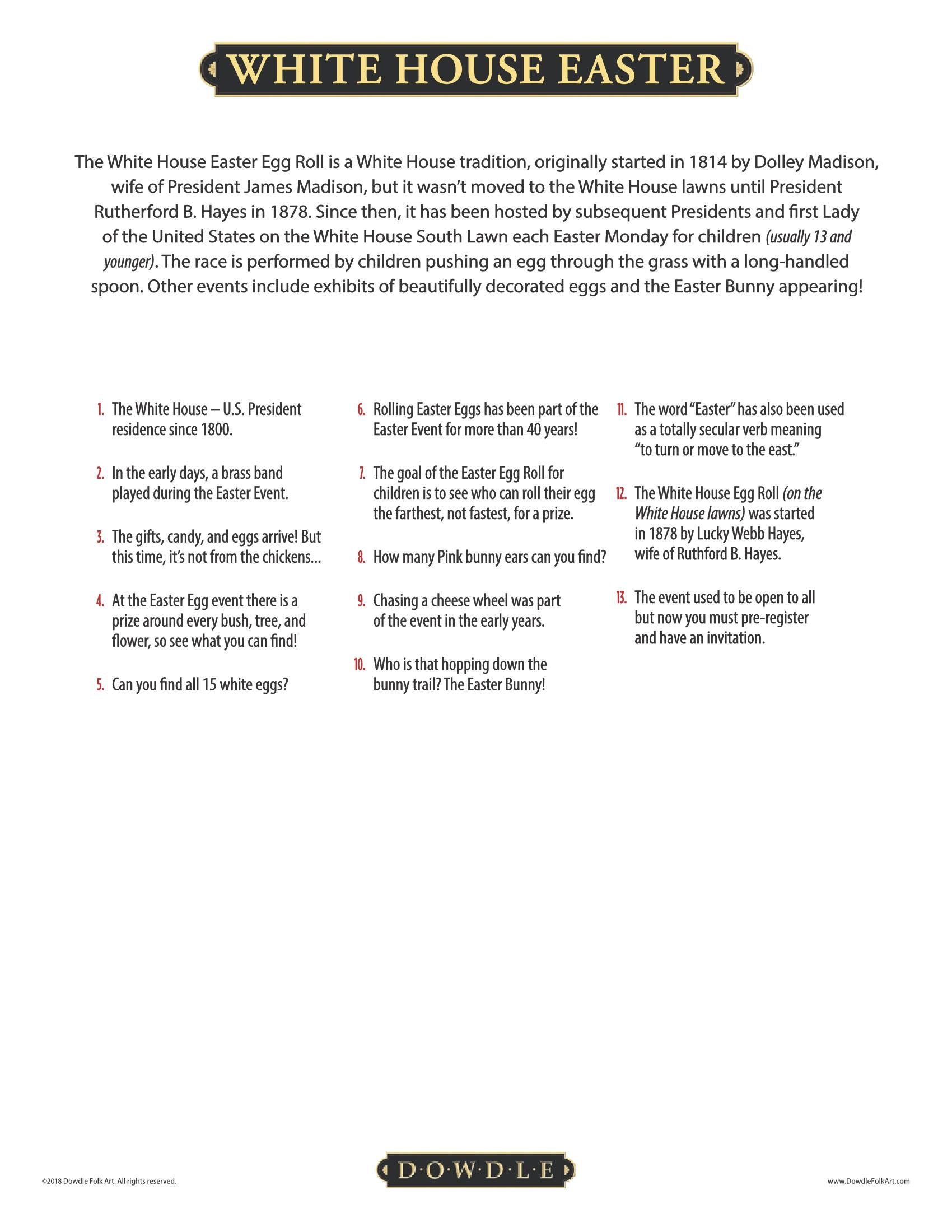 White House Easter Canvas Gallery Wrap